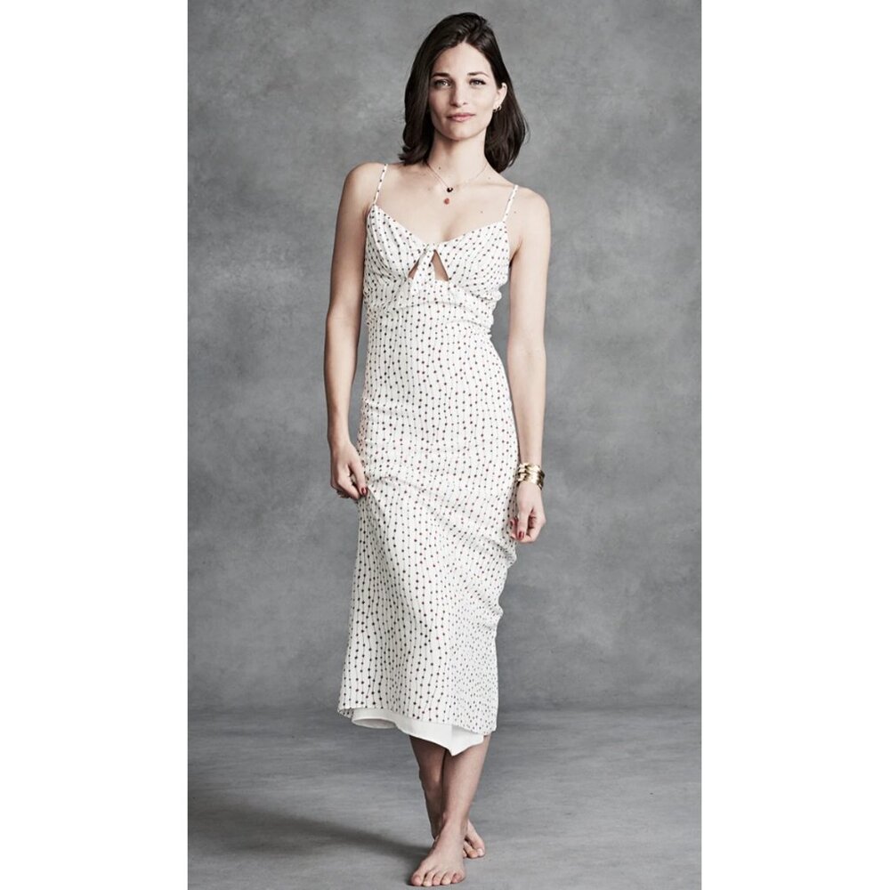 NWT La Ligne White Stars & Stripes Midi Dress